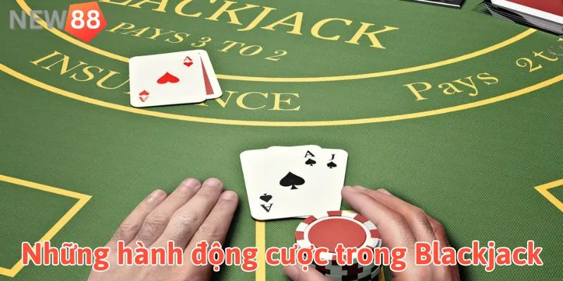 Những hành động cược trong game bài Blackjack